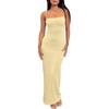 Solid Color Sleeveless Camisole Dress Pure Color Sleeveless Hip Spaghetti Straps Dress