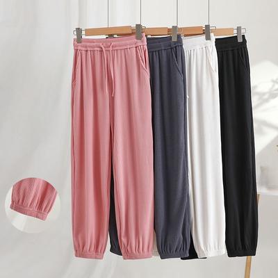 Weiche Loungehose für Damen, lässig, mit Kordelzug, elastischer Bund, gemütliche Loungehose mit weitem Bein und Taschen, lockere, fließende Jogginghose, bequeme Jogginghose fürs Training
