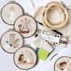 Anfänger Krippen Stickset Krippen Bastelset Stick-Ornament-Set Mit Farbigem Garn Für Anfänger Männer