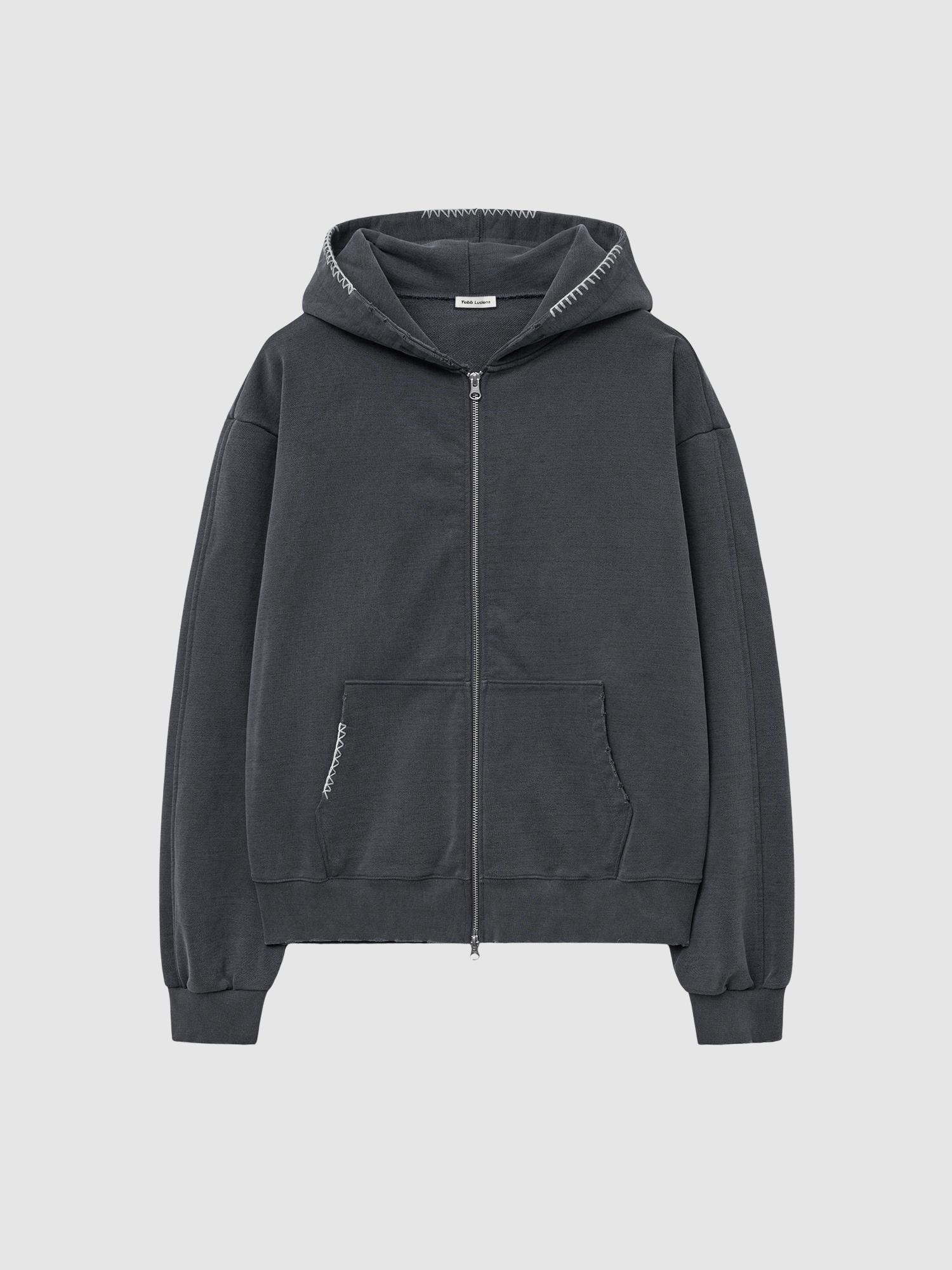 Tabrudens Vintage Stitch Zip-Up Hoodie M