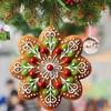 Christmas Hanging Ornaments 2D Snowflake Acrylic Flat Christmas Pendant Xmas Tree Wreath Decorations Home New Year Party Decor