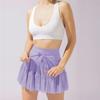 Solid Color High Waisted Lace up Skirt Women's Pure Color High Waist Shoelace Skirt