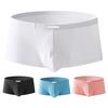 Boxer da uomo, intimo, vita bassa, tinta unita, pantaloncini a coste, slip, asciugatura rapida, convessi a U, mutandine sottili