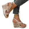 Plus-size Shoes, Fish-mouth Wedge Heel Sandals, New Fashionable One-shoulder Buckle High Heels for Women