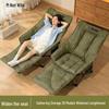 Portable Padded Folding Lounger with Footrest: Reclining Camping Chair for Outdoors