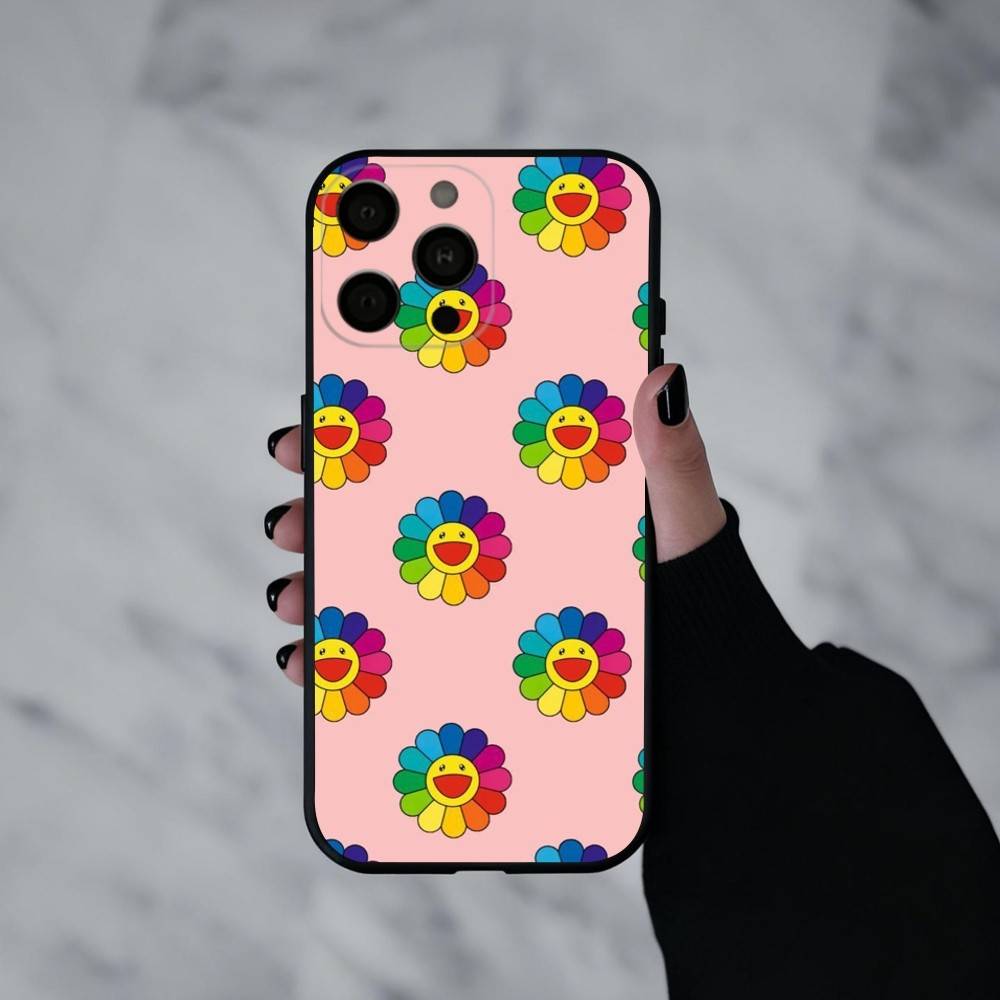 Takashi M-Murakamis F-Flowers Phone Case Silicone Soft For IPhone 17pro 16 15 14 13 12 11 X XR Plus Pro Max Plus