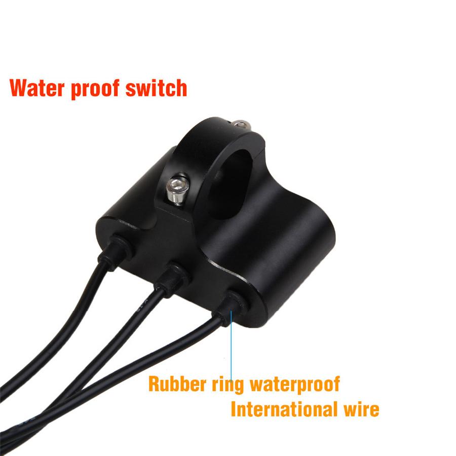 Motorcycle Handlebar Switch Auto-reset &-Latch LED Light Fog Horn