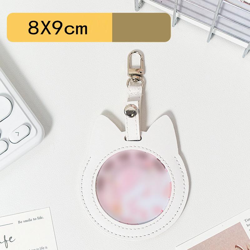 Round Badge Protective Case with Transparent Window Waterproof Hangable Portable Display Bag for Fan Supplies Gift Multi-color