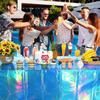 3 Pack Ocean Tablecloths Iridescent Plastic Disposable Table Cloth Rectangle Water Wave Table Covers for Under Sea Ocean Pool Beach Party