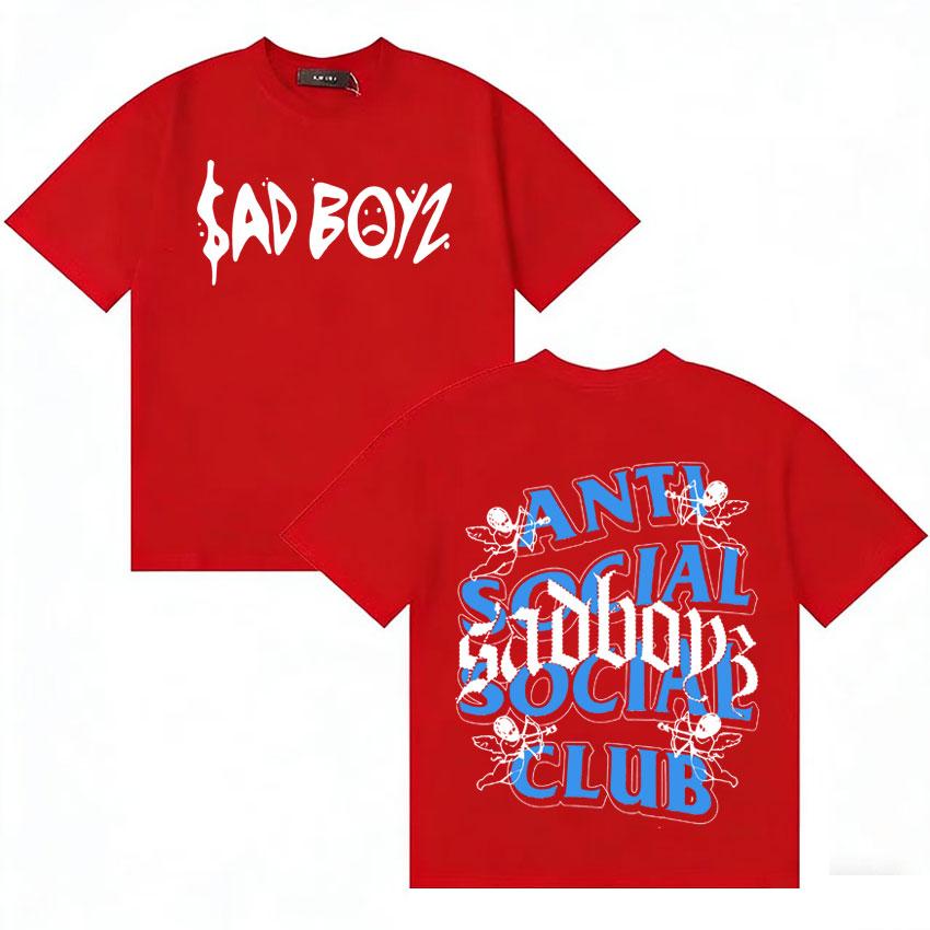 

Singer Junior H Sad Boyz Pop Graphic Hot Sale T Shirt Unisex Women Summer Casual Short Sleeve Double Sided Print Oversized Clothing S