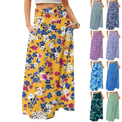 Women's Flowing Maxi Dress Regular Casual Summer Floral Print Bohemian  Skirt