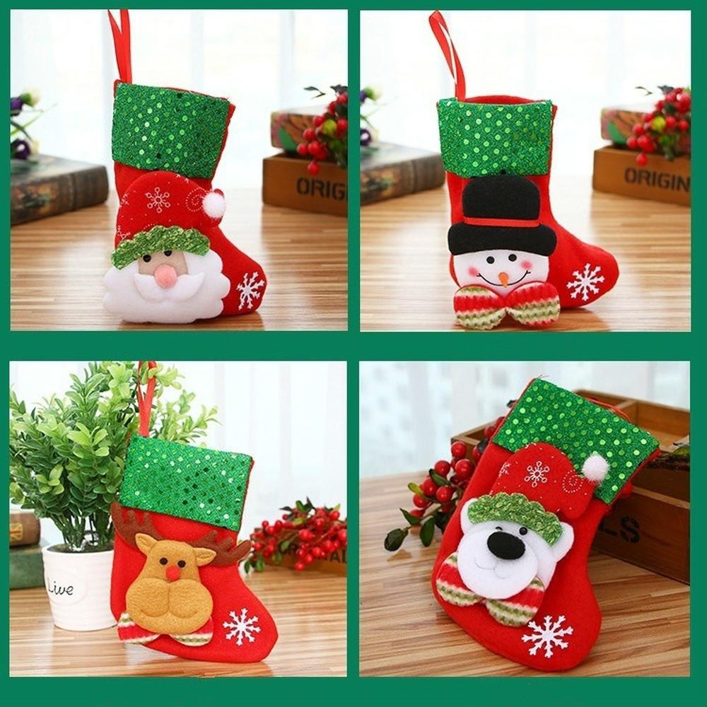 Neue Weihnachtsdekorationen Weihnachtsstrümpfe Weihnachtsbaumschmuck Weihnachtsmann Schneemann Reh Bär Weihnachtssocken.