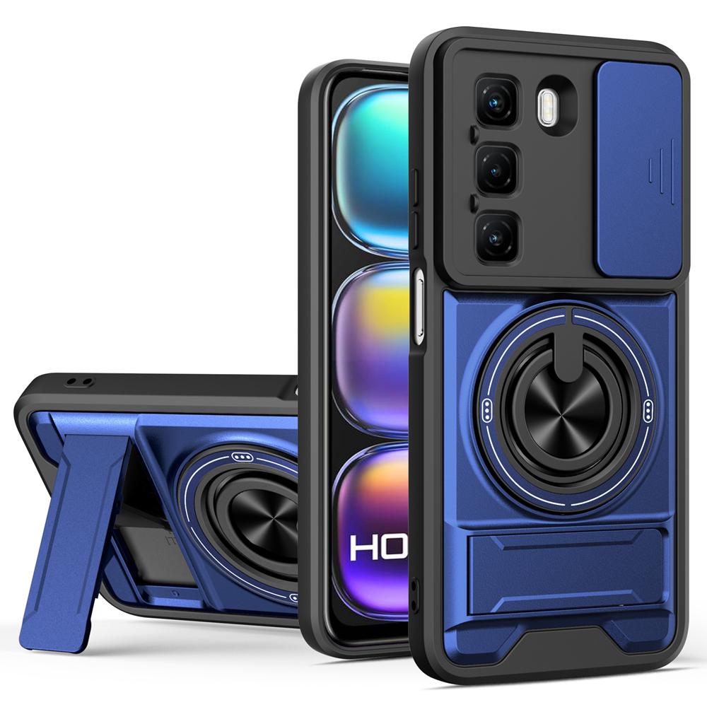 KEYSION Magnetic Phone Case for Infinix Hot 50 Pro+ 4G Hot 50 5G Slide Camera Protection Upright Kickstand Shockproof Back Cover