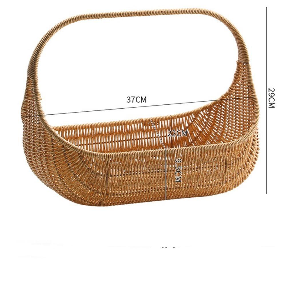 

Multipurpose Picnic Storage Basket Large Bread Fruit Basket Case for Home Kitchen B