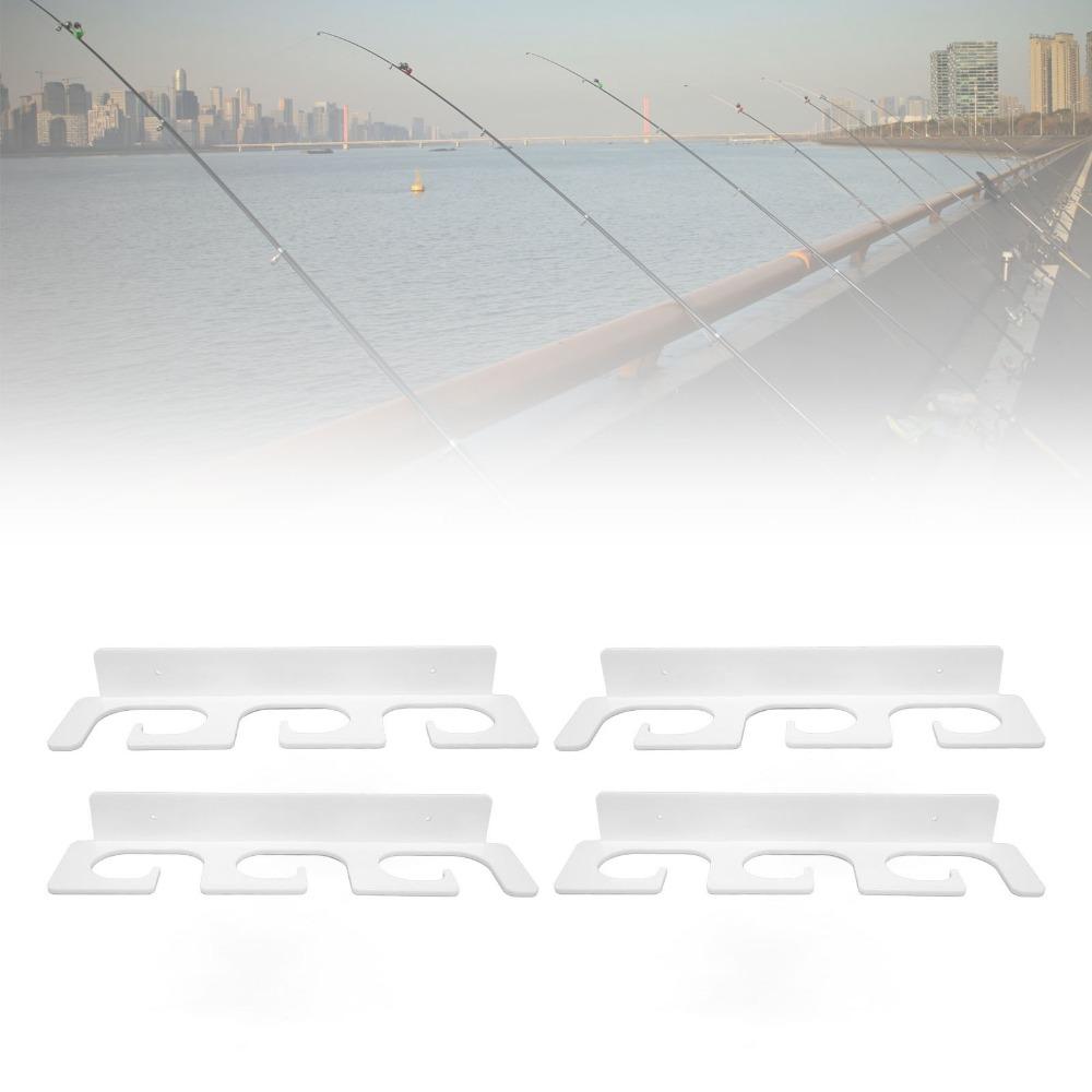 4Pcs Horizontal Overhead Hanger Fishing Rod Holder Fishing Rod Stand for Home Tackle Tools