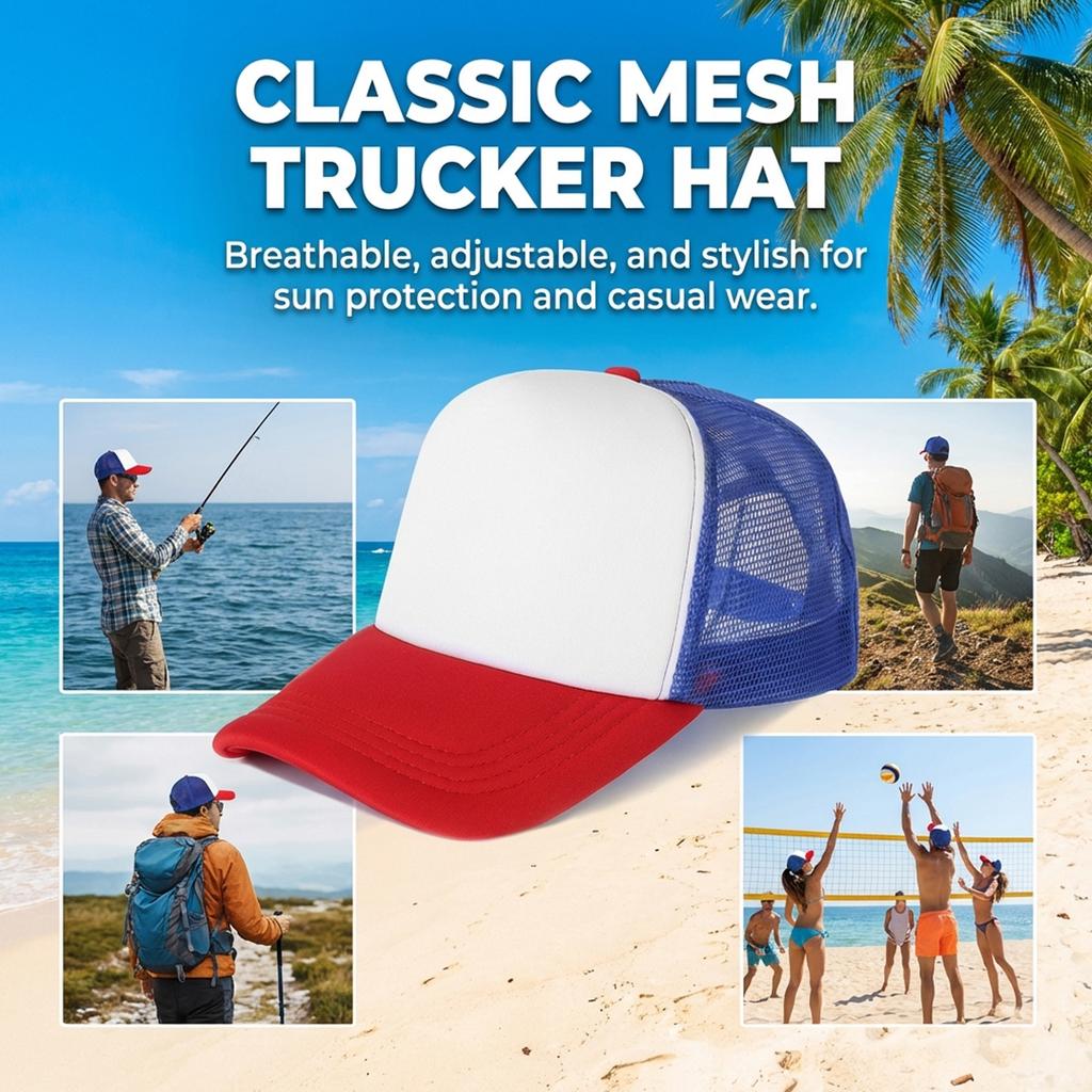 Breathable Sponge Mesh Baseball Cap Adjustable Unisex Hat Lightweight Sun Protection for Outdoor Sports Travel Casual Daily Wear