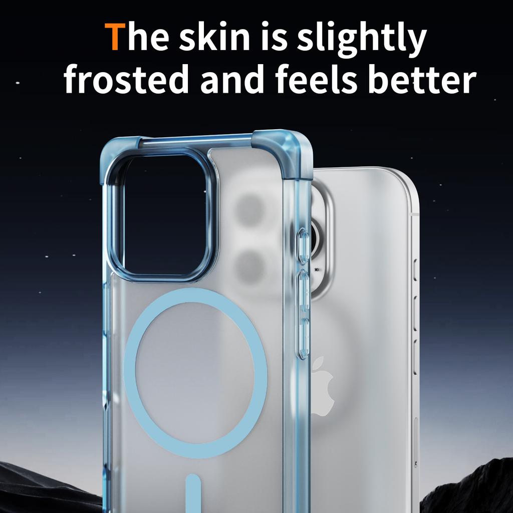 For iPhone 16 Pro Case Compatible with MagSafe Reinforced Corners TPU + Acrylic Back Cover