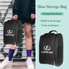 Car Sneaker Bag Shoe Storage Case Travel Organizer Accessories For Lexus IS250 IS200 CT200h GS300 LS430 RX450h LX570 IS300 ES RX