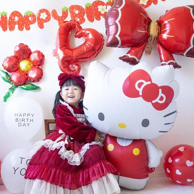 3rd Design Hello Kitty Balloon Set, Kitty Birthday Decorations, Balloons, Garland, Party Decorations, Includes e-Guidebook (Hello Kitty)