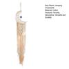 Woven Wall Hanging Wall Decoration with Long Tassel- White Cotton Handmade Home Decor Art Craft for Bedroom Dorm Garden