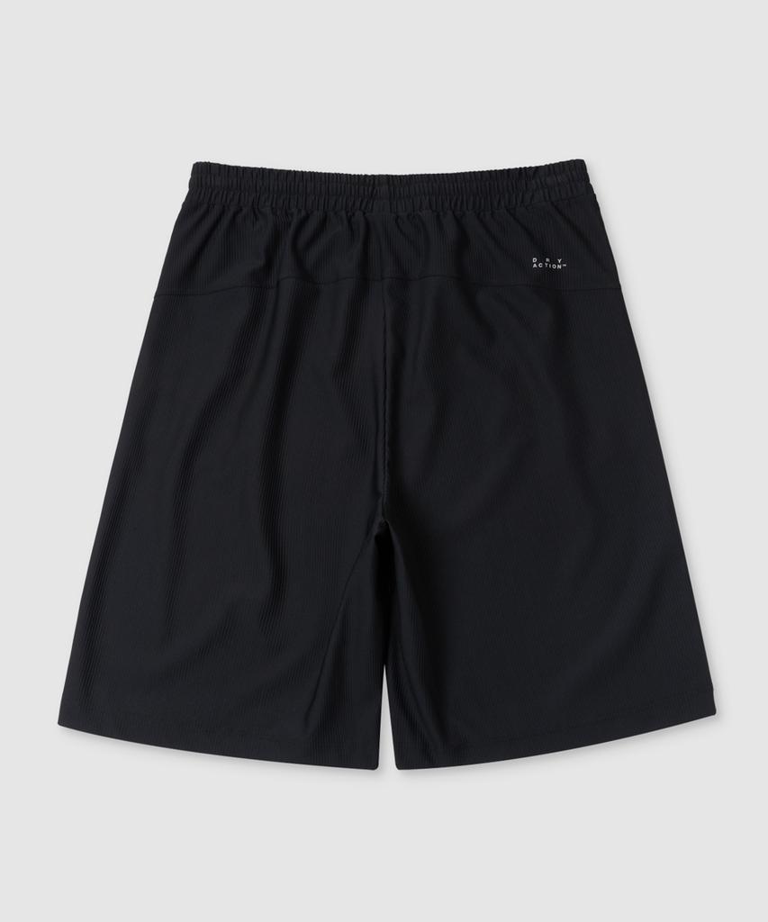 MUSINSA STANDARD SPORTS Ribbed Bermuda Shorts (Black)