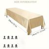 200x140cm Smooth Satin Tablecloth Rectangle Table Cover Silk Smooth Fabric Champagne Party Table Cloth Wedding Party Decoration
