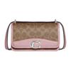 Bandit 18 Classic Monogram Buckle Closure Faux Leather And Luxurious Cowhide Shoulder Crossbody Bag Small Women Bags Brown Pink CF936-LHRJ8
