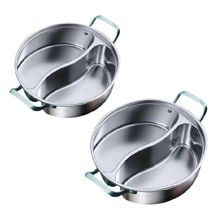Sturdy 1 Piece Construction 316 Nonrust Steel Hot Pot With Two Handle Cooking Pot For Easy Handling And Serving