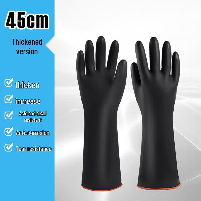 Wulishan Thickened Industrial Acid & Alkali Resistant Latex Gloves