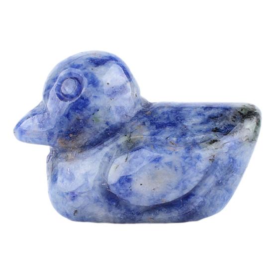 

Micro Landscape Ornaments Duck Shape Hand-Carved Miniature Sculpture with Unique Crystal Energy Figurine for Desk H