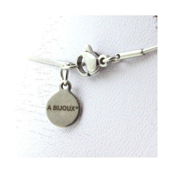 Steine ​​und Mineralien. Kette mit Perlen aus Lavendel-Calcedon + Aquamarin + Aventurin + Edelstahlkette.