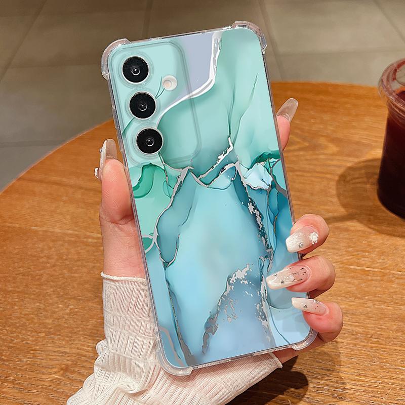 Sandstone Marble Pattern Phone Case For Samsung Galaxy S26 S25 S24 S23 Ultra S22 Plus S21 S24 S25 FE Clear Shockproof Soft Cover