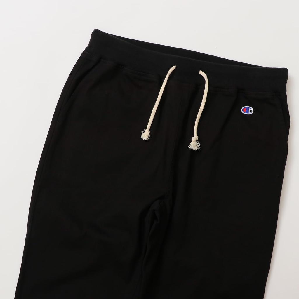 Bottoms COTTON USA One Point Logo Long Pants Basic Black [Champion] C3-Z212 Men's