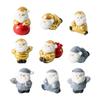 Resin Miniature Santa Claus Accessories Cartoon Santa Statue Creative Christmas Figurines  Festival