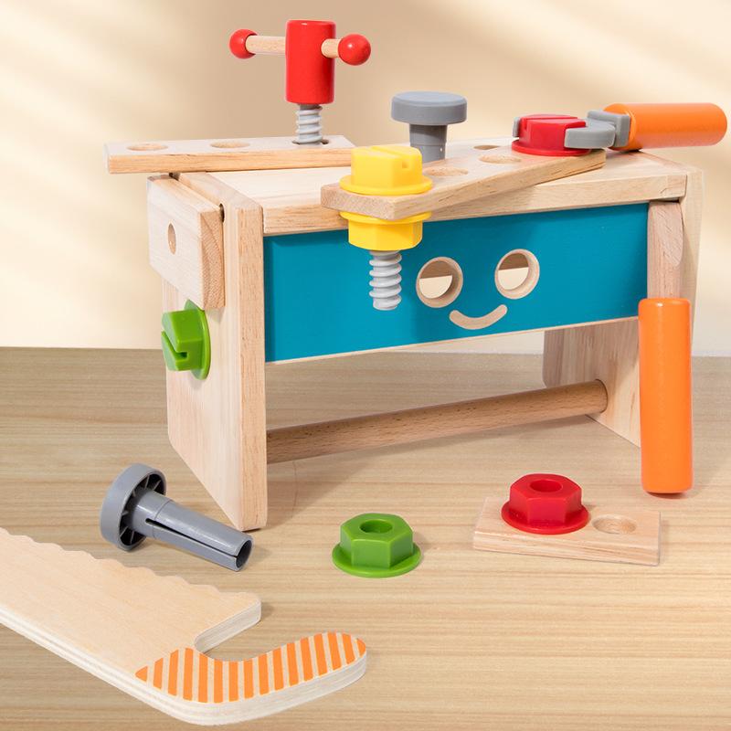 Children's Early Education Over 3 Years Old Tool Basket Screw Maintenance Disassembly and Assembly Men's and Women's Toolboxes Educational Wooden Toys