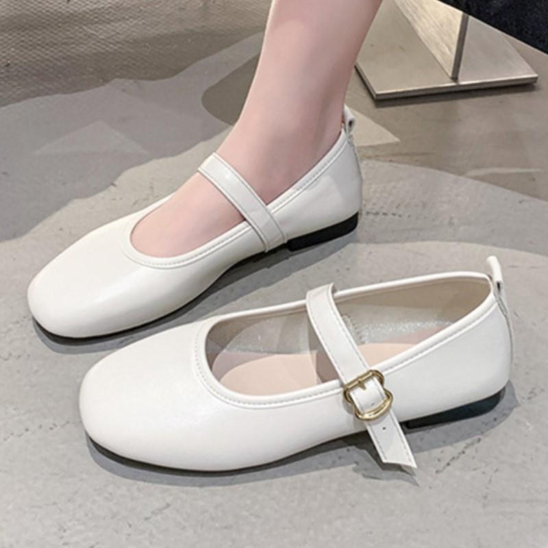 Fashion Shoes Woman 2025 Soft Sole Female Footwear All-Match Retro Comfortable Moccasin Dress Summer Flat Mary Janes Retro Daily Wear