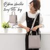 Vertical shoulder tote for gray [CROSSMARVELLY] bag, 2-way, handbag, crossbody, bag, simple, adults, R35,