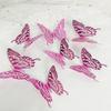 12Pcs 3D Hollow Colorful Butterfly Wall Stickers For Wedding Decoration Bedroom Children's Room Wall Art Kids Room Living Room