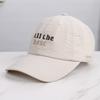 Spring Soft Top Letter Embroidered Baseball Cap for Men and Women, Spring and Summer Versatile Face Small Sunshade Sun Protection Cap