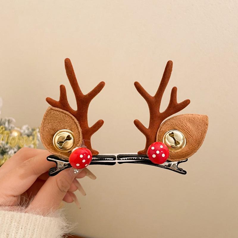 Children's Christmas Reindeer Headband - Cute Holiday Hair Accessory for Photos
