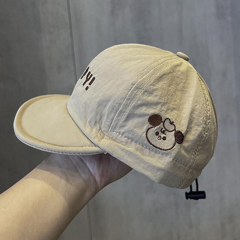 Childrens Summer Sun Protection Cap With Embroidery For Outdoor Play And Sunshade