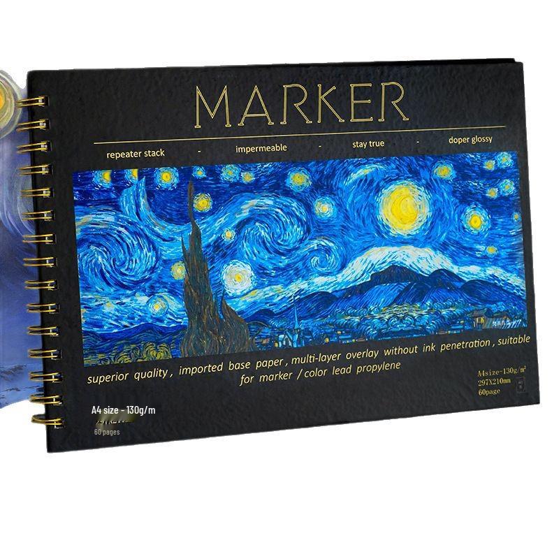 Thickened 8K A4 Anime Marker Notebook for Students Hand Drawing