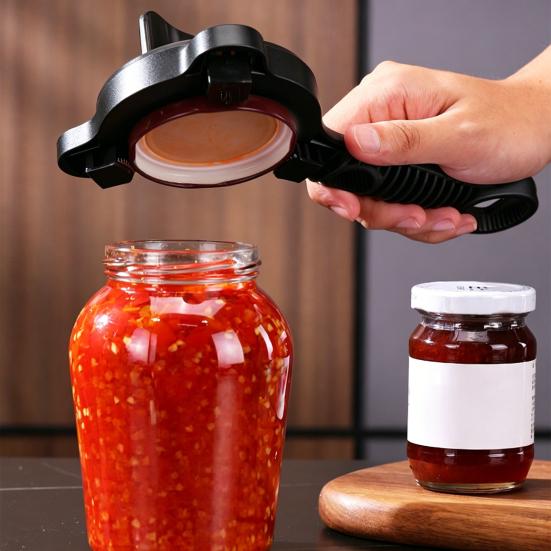 4-in-1 Jar Opener, Adjustable Jar Opener, Easy Grip Bottle Opener, Multi-function Lid Remover for Seniors & Arthritis