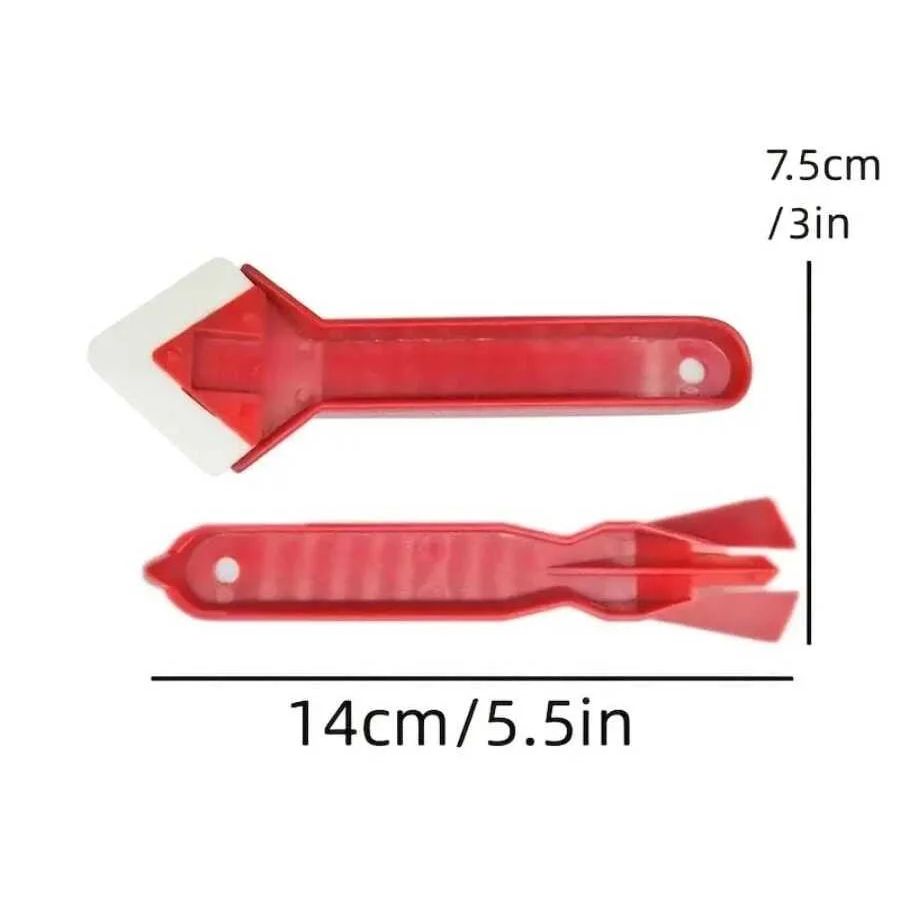 

2 шт. Мини ручные инструменты Скребок Универсальный Практичный Очиститель пола Очиститель плитки Поверхностный клей Остаточная лопатка красный