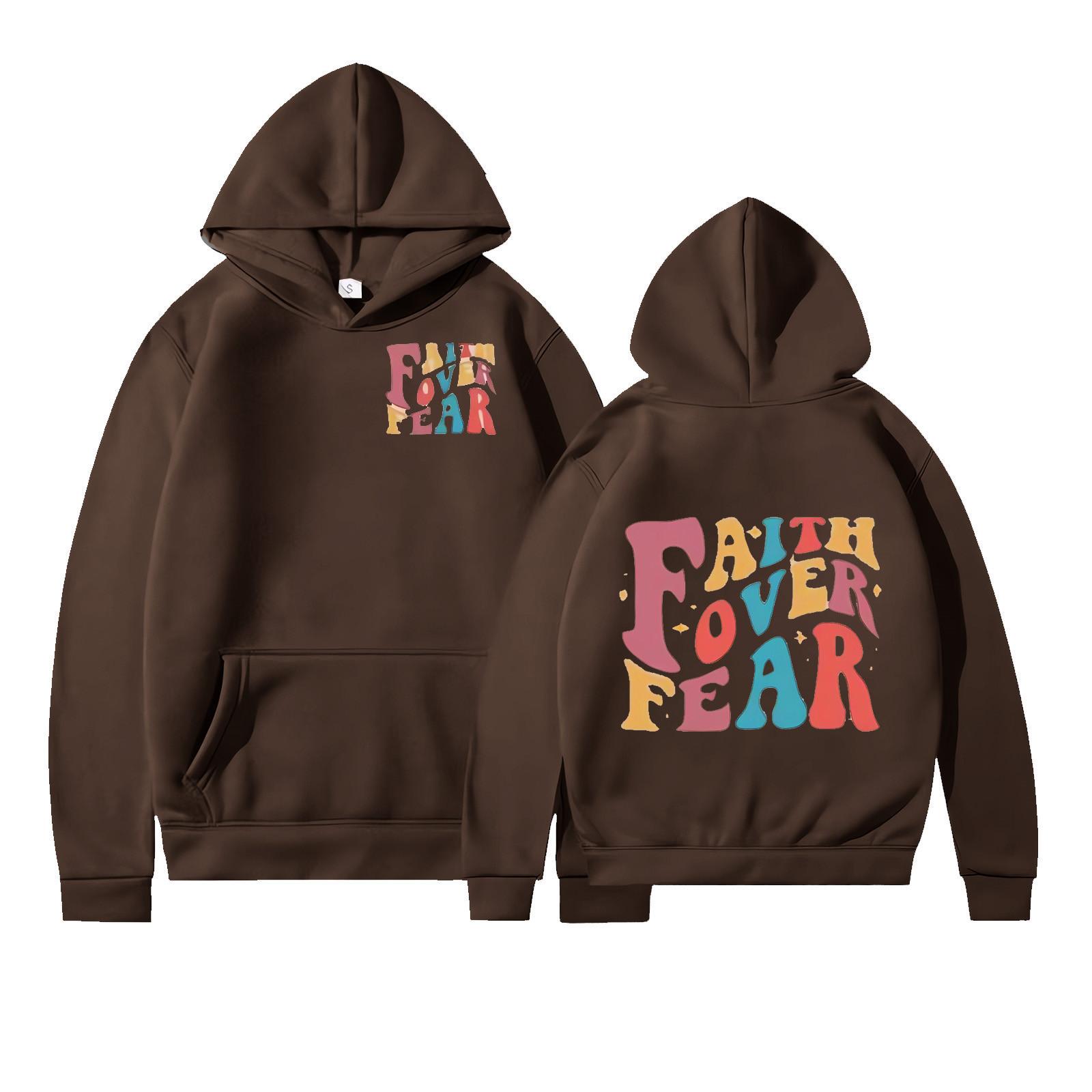 

Флисовый свитер с рукавами-плечами, принтом букв на спине, карманом-кенгуру и капюшоном на шнурке 5XL темно-коричневого