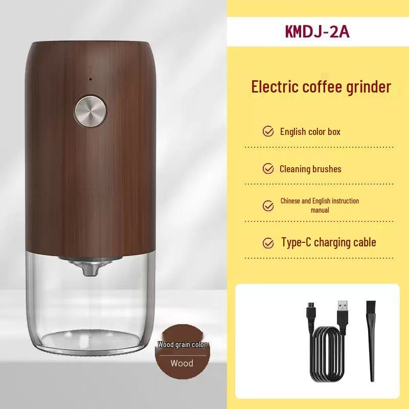 „Vollautomatische, tragbare, handgegossene, elektrische Kaffeebohnen- und Pulvermühle aus Italien“