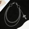 Personalized Metal Pants Chain with Cross Pendant - Hip Hop Rock Style Waist Accessory