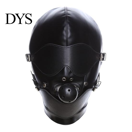 Adjustable Face Mask Faux Leather Bondage Mask, Mouth Hood for Couples, Adult Interaction Gear Cosplay Headgear Role Play & Party Lightweight