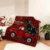 Merry Christmas Blanket Soft Comfortable Warm Plush For Bed Sofa Travel Camping  Flat Print Design For Gift Giving