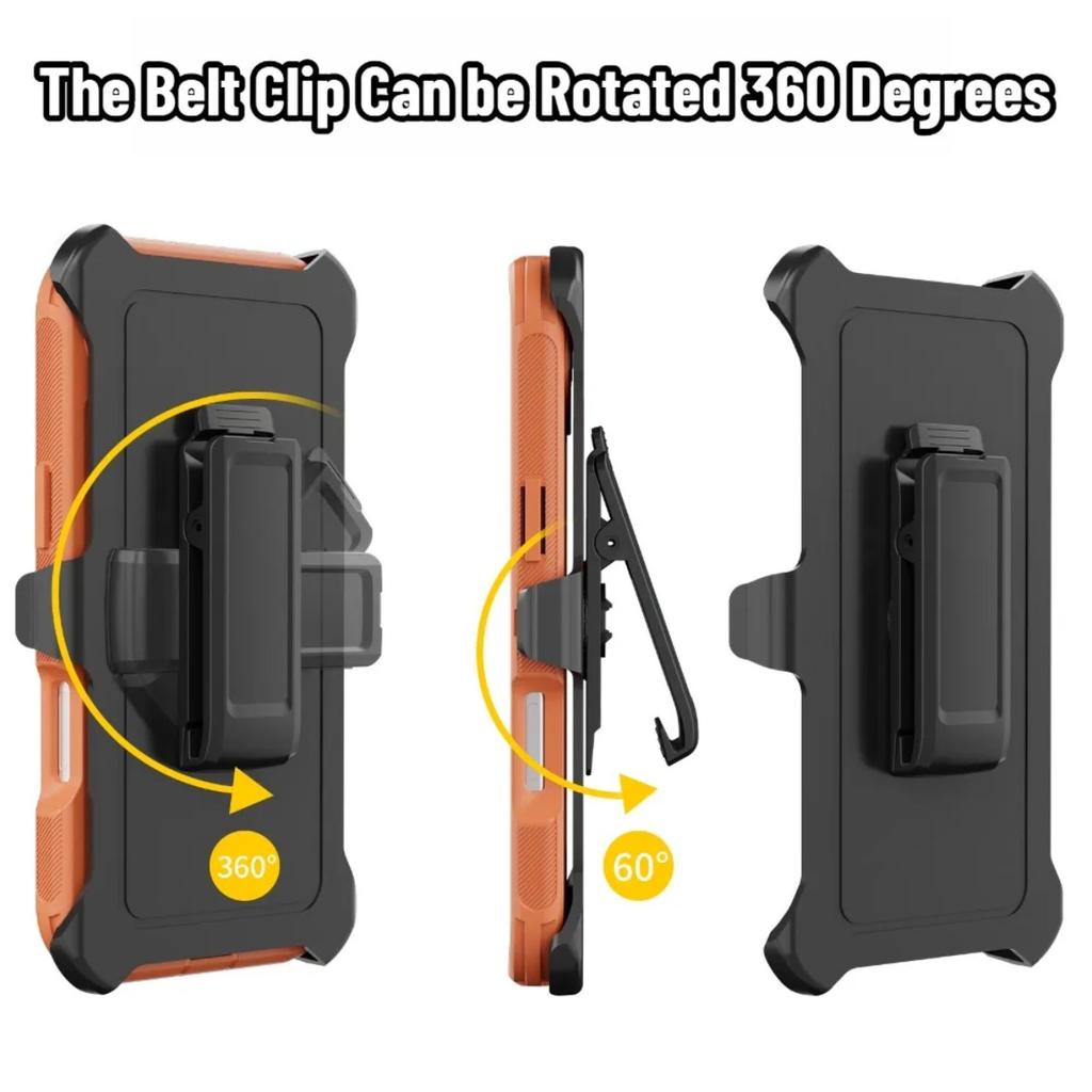 Heavy Duty Hybrid 3IN1 Ott Defender Case For iPhone 17 16 15 14 Plus 13 12 Pro Max Air 17e 16e Shockproof PC Cover With Clip